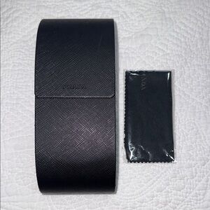 Prada Textured Black Eyewear Case